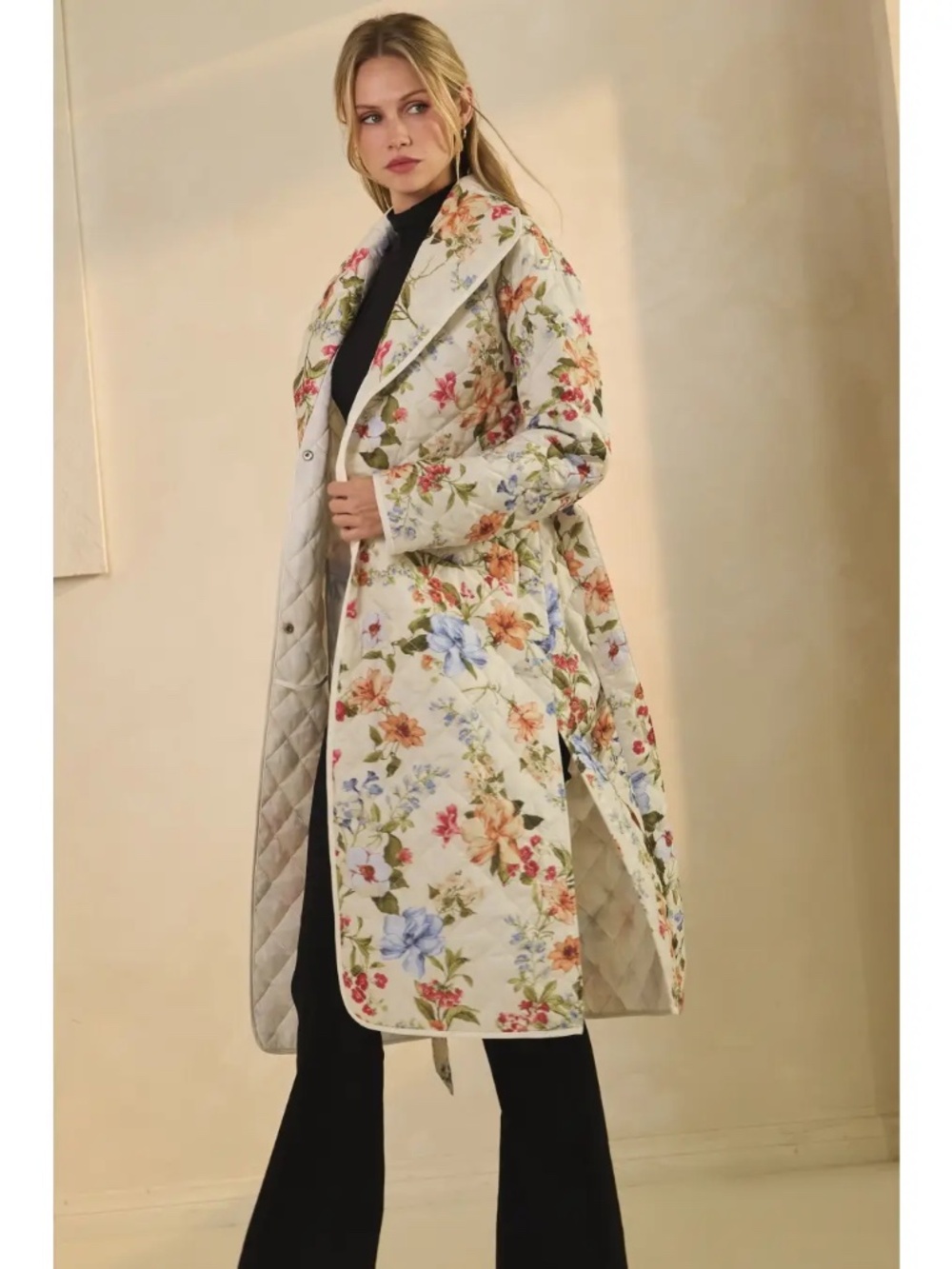 Spring Floral Quilted Jacket - Picture 3 of 9